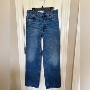 Zara Women’s Classic Denim Straight Leg Jeans, Size 0.